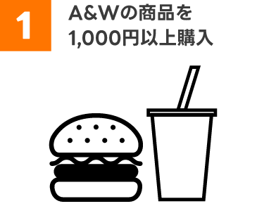 A&Wの商品を1,000円以上購入