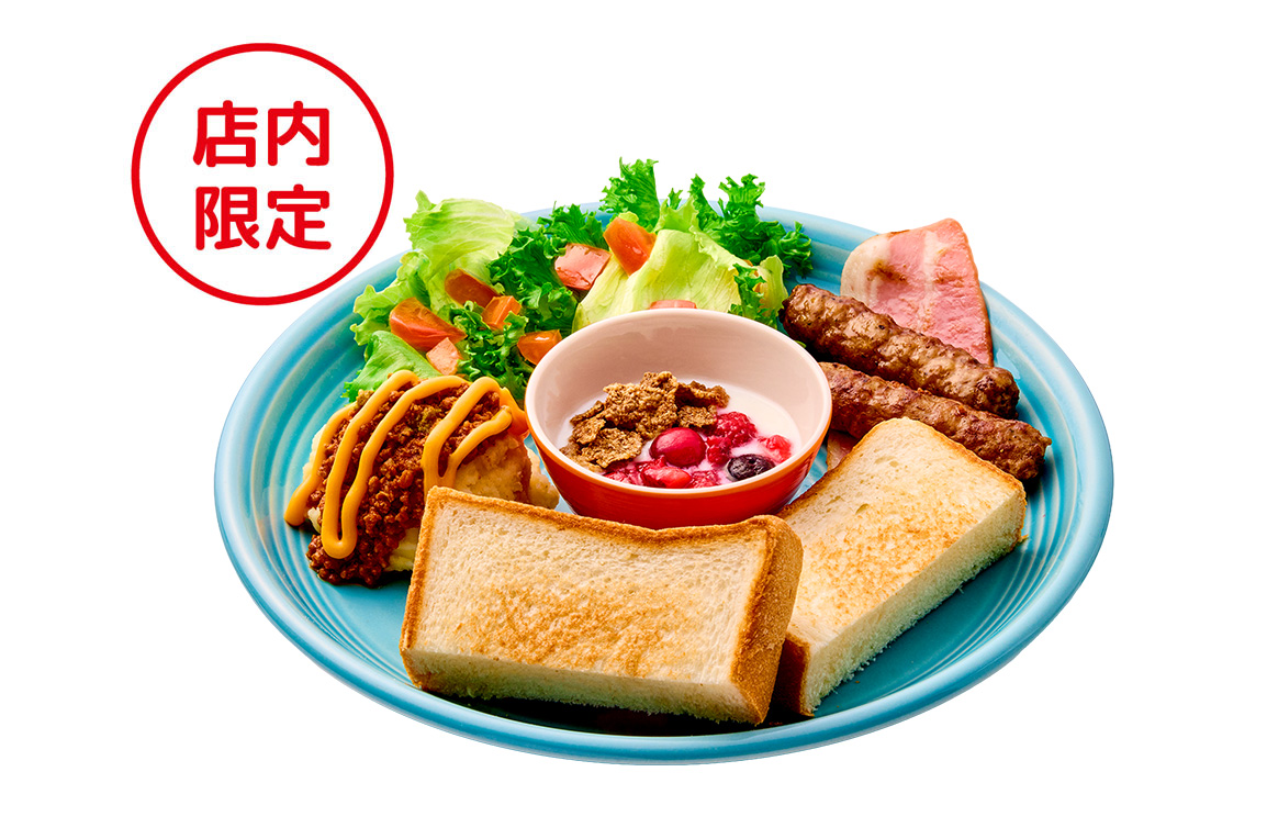 モーニングプレート厚切りトースト